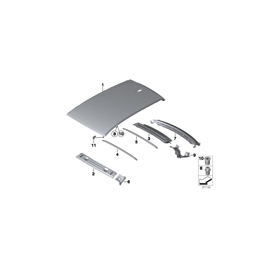 Genuine BMW 41217342100 F22 F87 Right Upper Apron Reinforcement (Inc. M2, M2 Competition & 230iX) | ML Performance EU