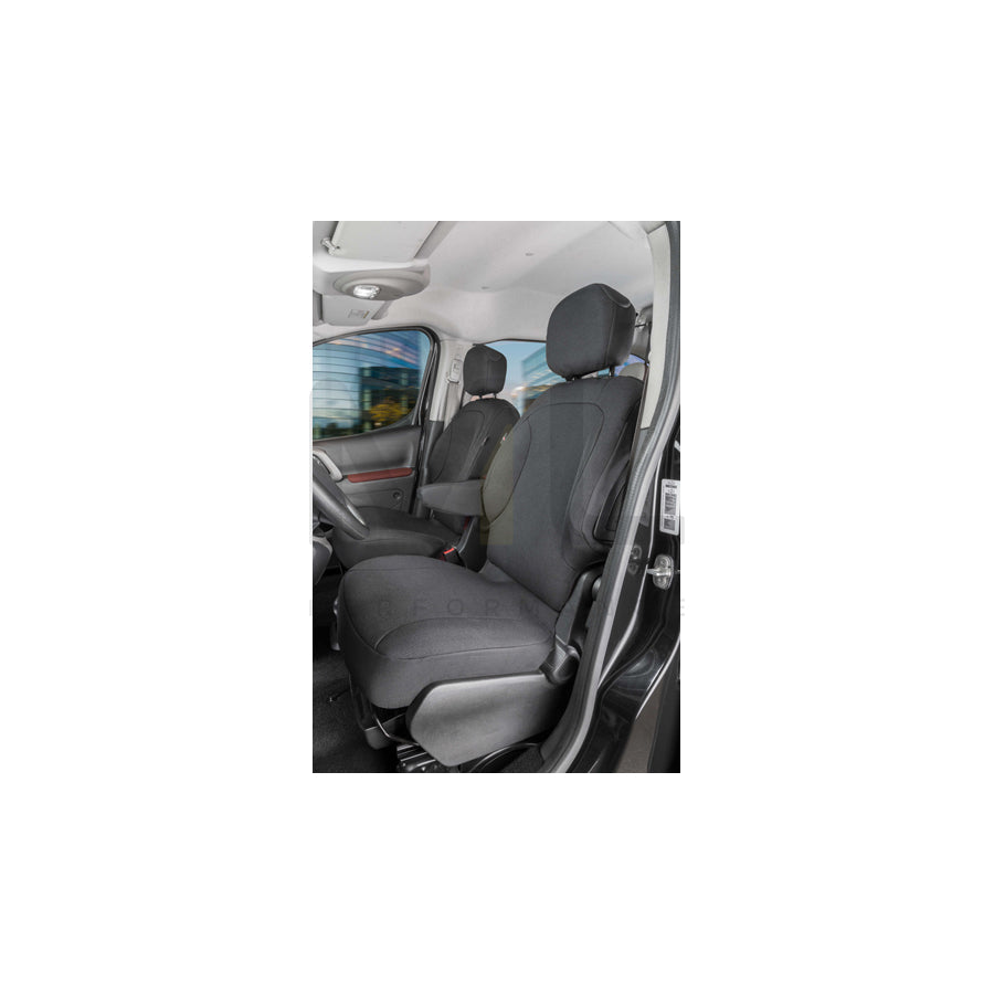 WALSER 10535 Car seat cover for CITROËN BERLINGO Grey, Polyester, Front | ML Performance Car Parts