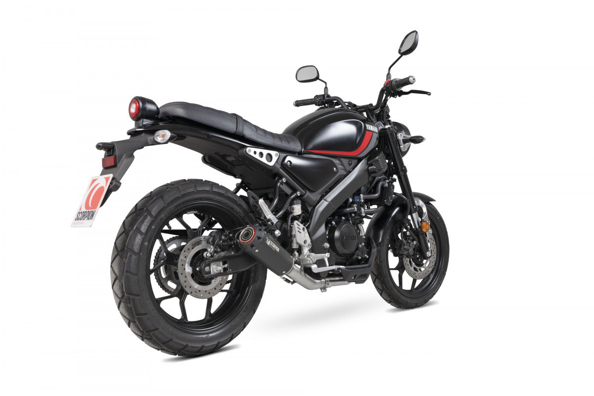 Scorpion PYA117SYSBCER Yamaha XSR-125 Red Power Full System - Black Ceramic Coated Sleeve | ML Performance EU EU