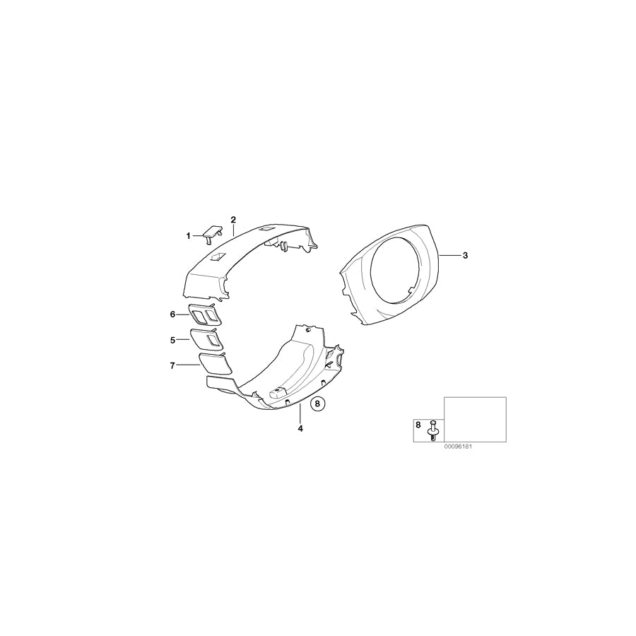 Genuine BMW 61316911558 E66 E67 E65 Trim Panel Finisher LHD DUNKELBEIGE (Inc. 745LiS, 745d & 730i) | ML Performance EU Car Parts