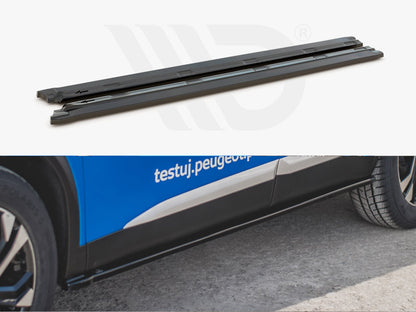 Maxton Design PE-2008-2-SD1T Side Skirts Diffusers Peugeot 2008 MK2 (2019-) | ML Performance EU Car Parts