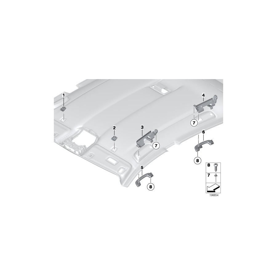 Genuine BMW 51169170553 F01 F04 Grab Handle, Front OYSTER (Inc. ALPINA B7L, 550iX & 730Li) | ML Performance EU Car Parts