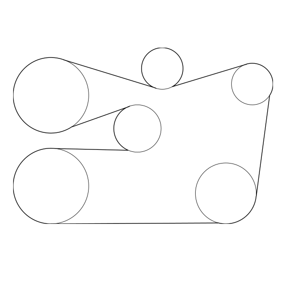 Genuine Lexus 99367-K1550 GS Phase 3 Auxiliary V-Belt