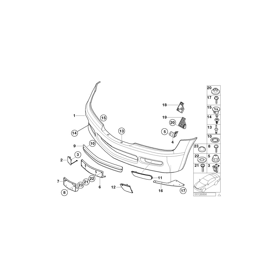 Genuine BMW 51118401815 E36 Trim Cover, Bumper, Primed, Front (Inc.  & Z3 1.9) | ML Performance EU Car Parts