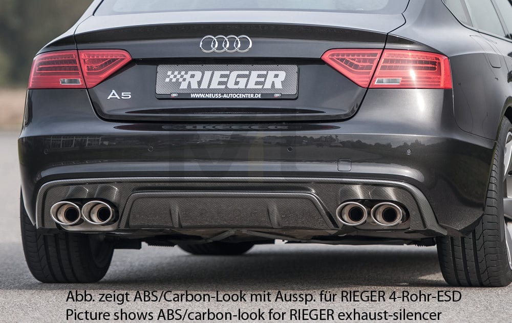 Rieger 00055476 Audi B8 B81 A5 Rear Diffuser 1 | ML Performance EU Car Parts