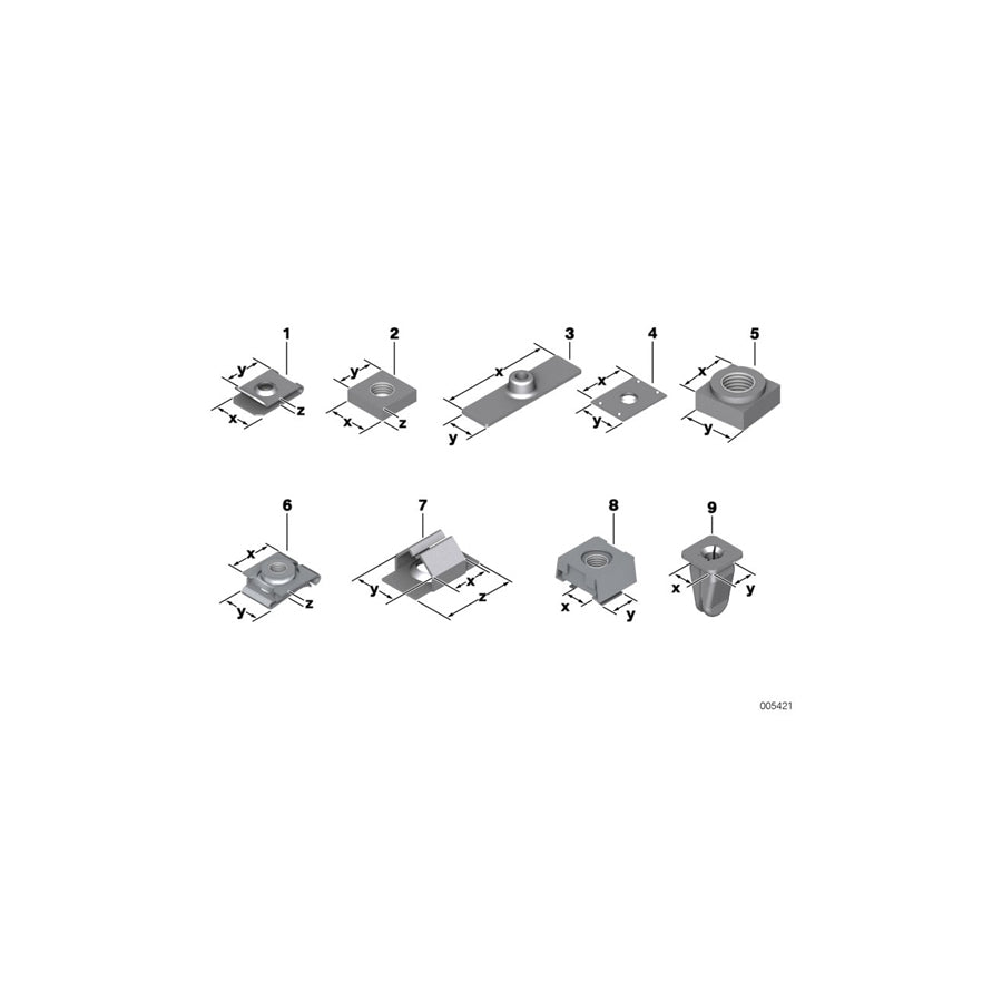 Genuine BMW 41611906495 F32 E83 F04 Welding Nut M6 (Inc. 420d, Cooper SD & Cooper D ALL4) | ML Performance EU