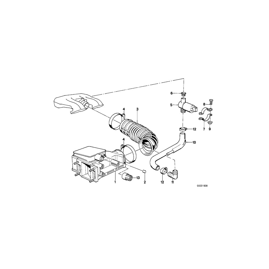 Genuine BMW 13621734651 E30 Air Volume Determinator Without Co-Poti (Inc.  & 316i) | ML Performance EU Car Parts