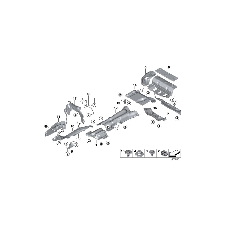 Genuine BMW 51487492427 G11 G15 Sound Insulating Tunnel Front (Inc. M550iX, 750Li & 750LiX) | ML Performance EU Car Parts