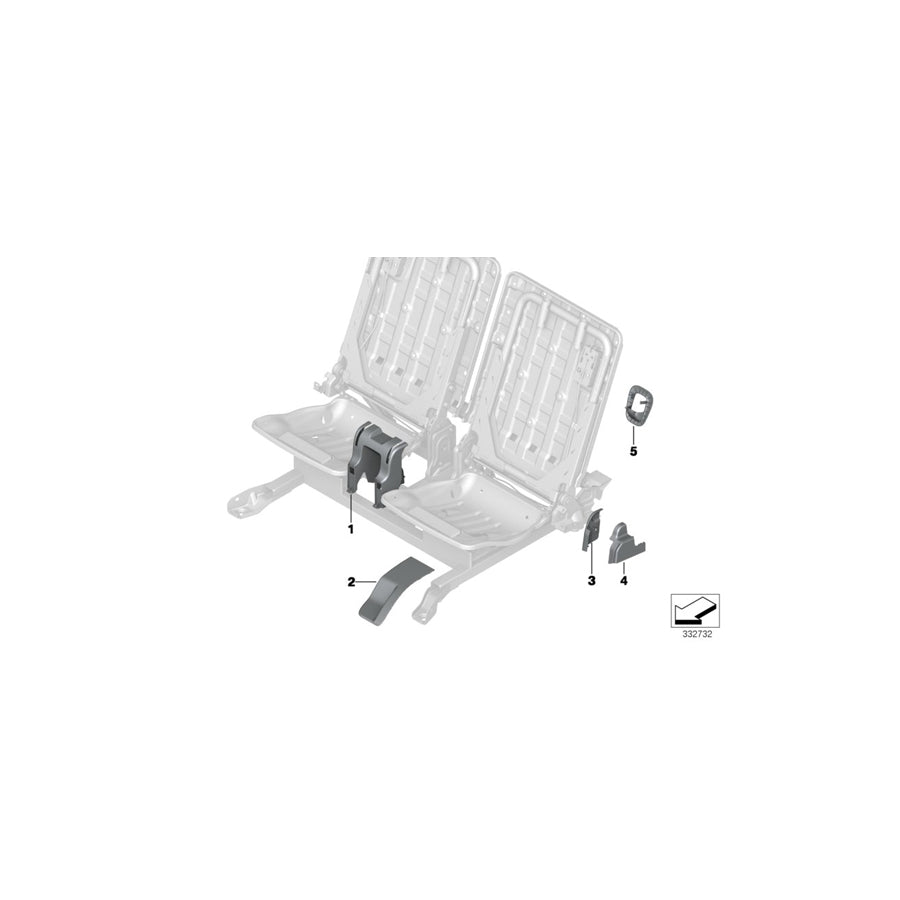 Genuine BMW 52307354072 F15 Trim Cover, Fitting, Inner Right ELFENBEINWEISS (Inc. X5 35i, X5 50iX 4.0 & X5 M50dX) | ML Performance EU Car Parts