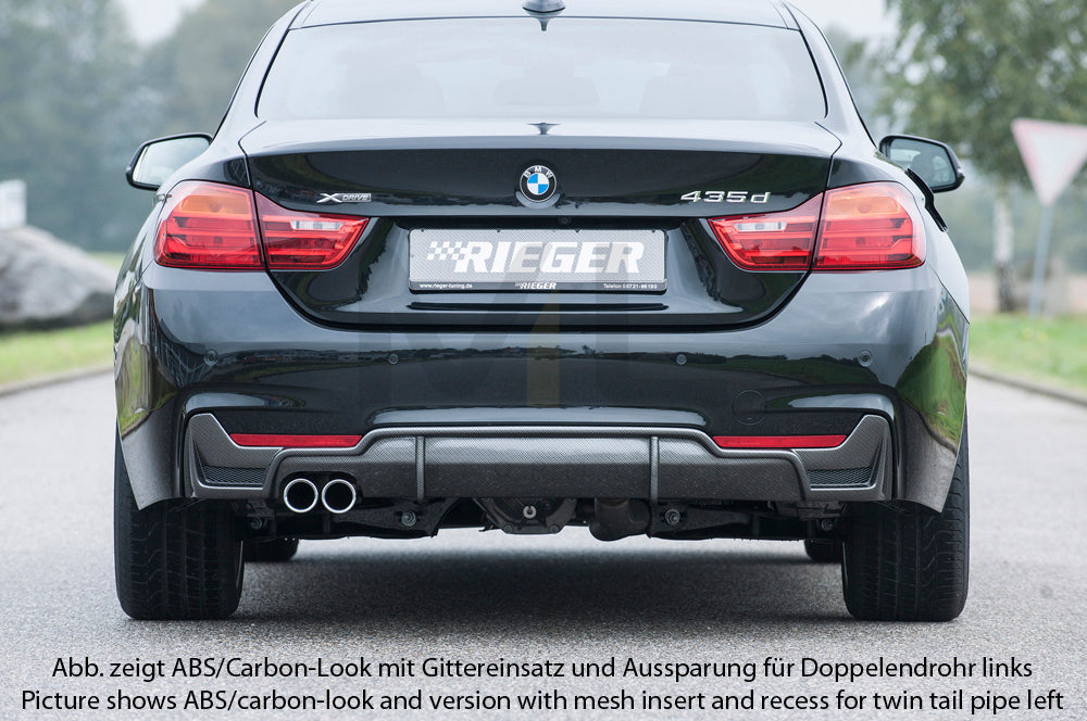Rieger 00053476 BMW 4 Series F32 F33 F36 Rear Diffuser 6 | ML Performance EU Car Parts