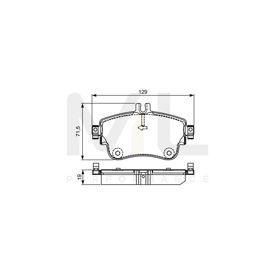 Bosch 0986495298 Brake Pad Set Excl. Wear Warning Contact, With Anti-Squeak Plate, With Mounting Manual BP1587 | ML Performance Car Parts