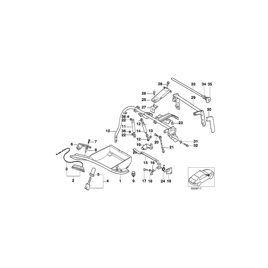 Genuine BMW 51168183064 E38 Glove Box Locking Mechanism (Inc. 750i, 735i & 730i) | ML Performance EU Car Parts