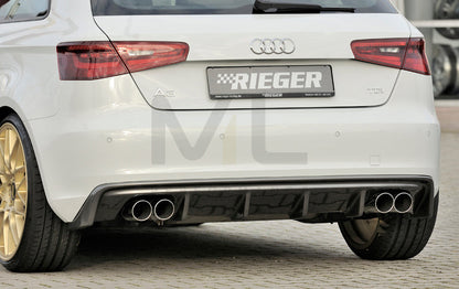 Rieger 00099143 Audi 8V A3 Rear Diffuser 1 | ML Performance EU Car Parts