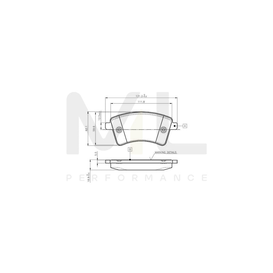 Bosch 0986Tb3062 Brake Pad Set Excl. Wear Warning Contact, With Bolts, With Accessories | ML Performance Car Parts