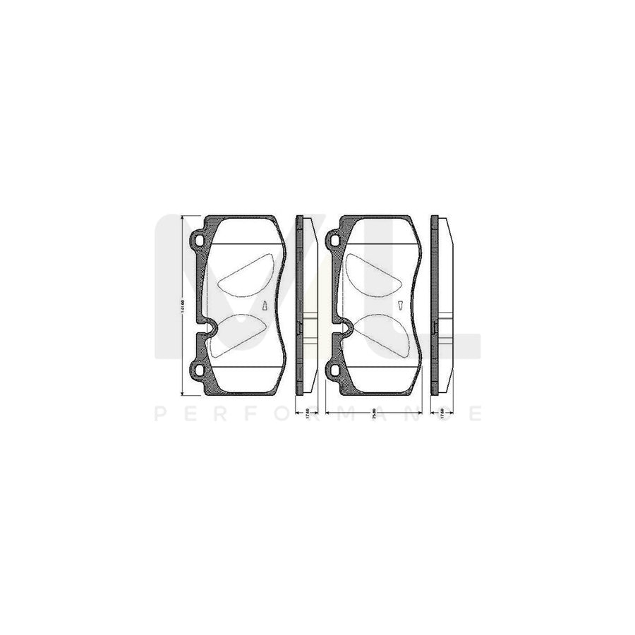 Bosch 0986Tb3050 Brake Pad Set Excl. Wear Warning Contact | ML Performance Car Parts