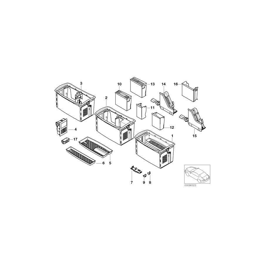 Genuine BMW 51167011613 E66 E67 E65 Cointray (Inc. ALPINA B7, 735i & 740Li) | ML Performance EU Car Parts