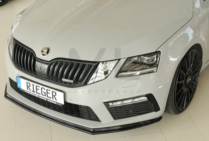 Rieger 00088140 Skoda 5E Octavia RS Front Splitter 8 | ML Performance EU Car Parts