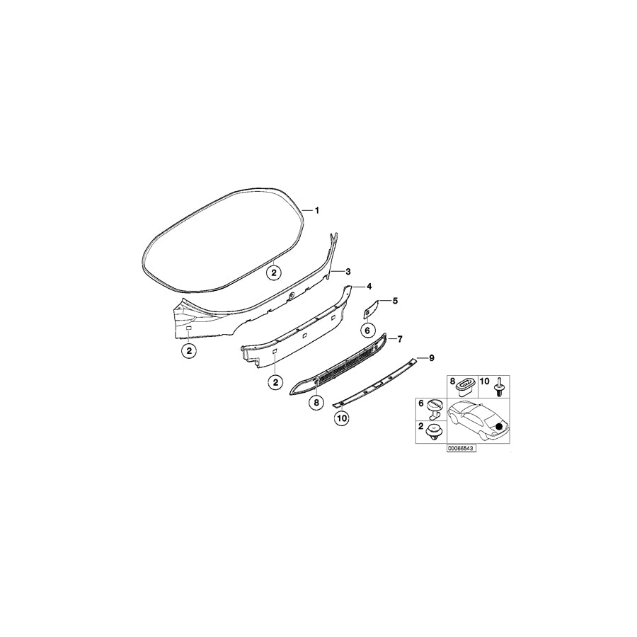 Genuine BMW 51478266989 E52 Trim Panel, Trunk, Rear, Bottom P1CS/P1CT CREMA (Inc. ALPINA V8 & Z8) | ML Performance EU Car Parts