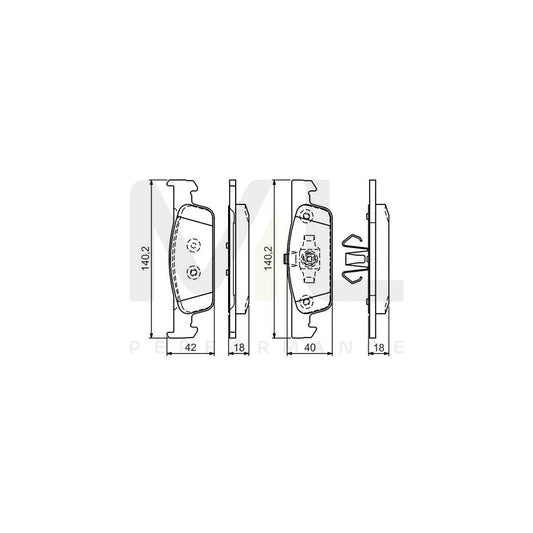 Bosch 0986Tb3172 Brake Pad Set | ML Performance Car Parts