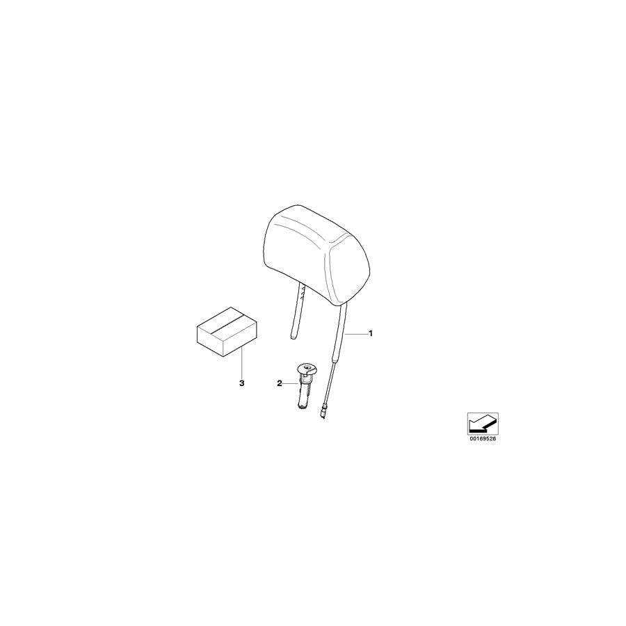 Genuine BMW 52108038816 E92 E90 Headrest Leather FUCHSROT (Inc. M3) | ML Performance EU