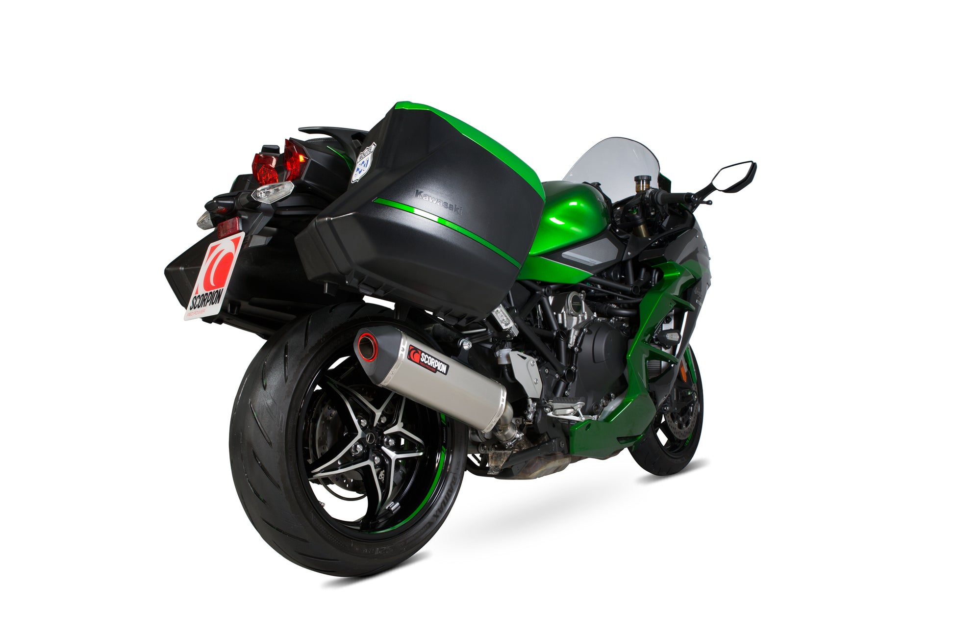 Scorpion RKA122TEO Kawasaki Serket Parallel Slip-On - Titanium Sleeve (Ninja H2-SX / H2-SX SE) | ML Performance EU EU