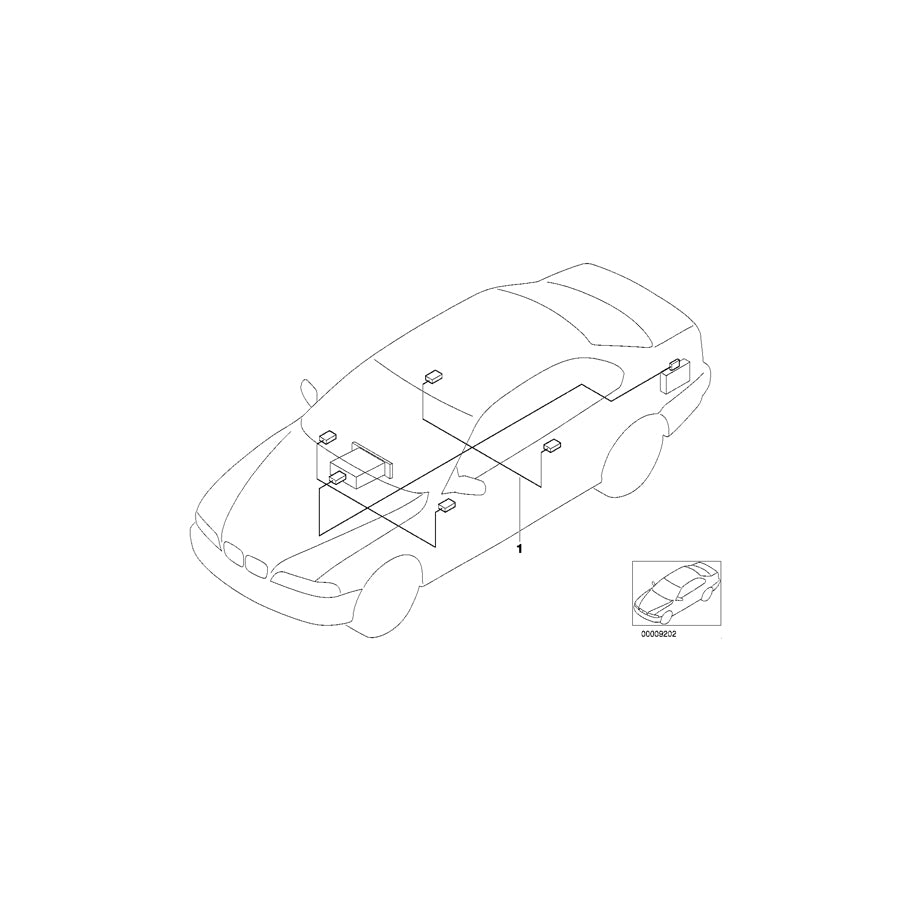 Genuine BMW 61126907865 E39 Audio Wiring Harness Hifi (Inc. 540iP, 525d & 528i) | ML Performance EU Car Parts