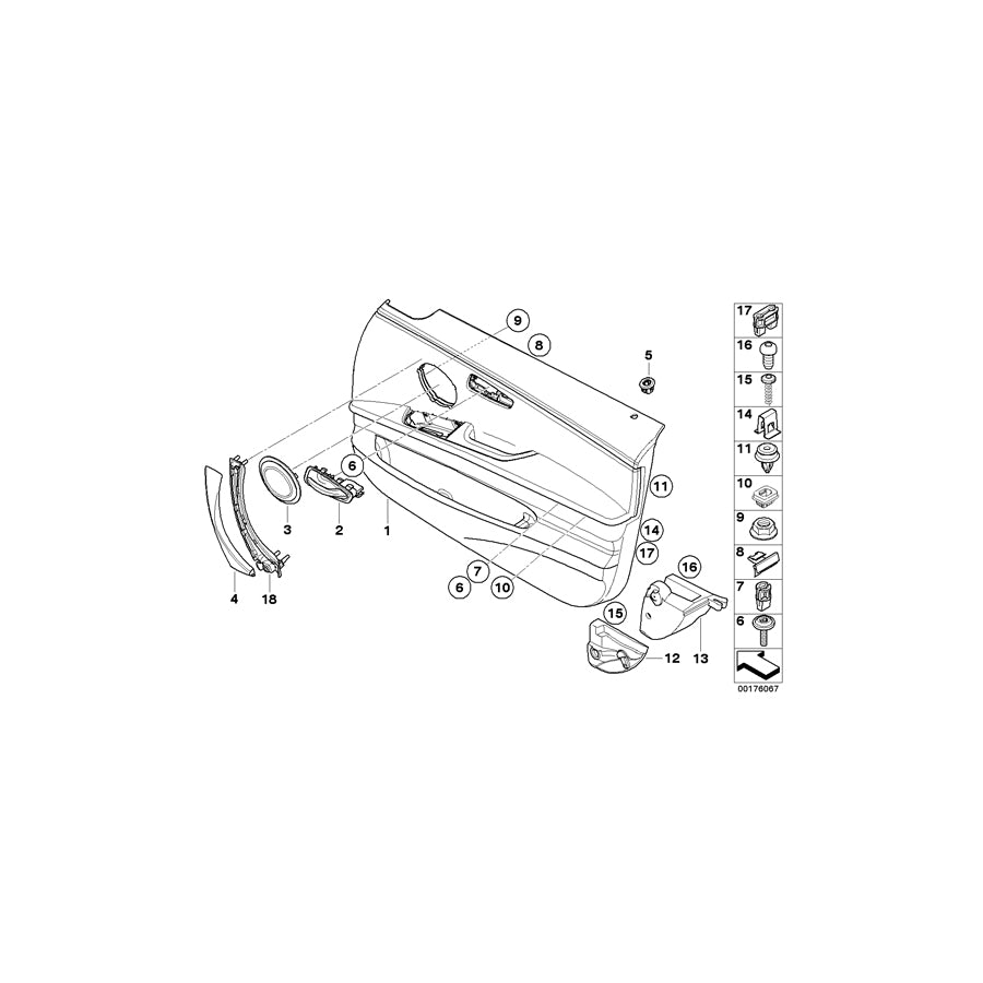 Genuine BMW 51419154160 E90 E91 Door Trim Panel, Fabric, Front Right BEIGE (Inc. M3, 318i & 323i) | ML Performance EU Car Parts