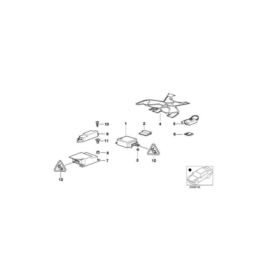 Genuine BMW 61138352528 E38 Socket Housing 30 POL BLAU (Inc. 740d, 740i & 750i) | ML Performance EU Car Parts