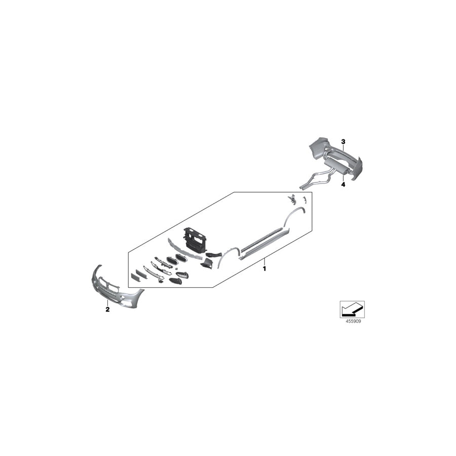 Genuine BMW 51118062460 F15 Trim Cover, Bumper, Primed, Front ICAM (Inc. X5 35dX, X5 50iX & X5 35i) | ML Performance EU