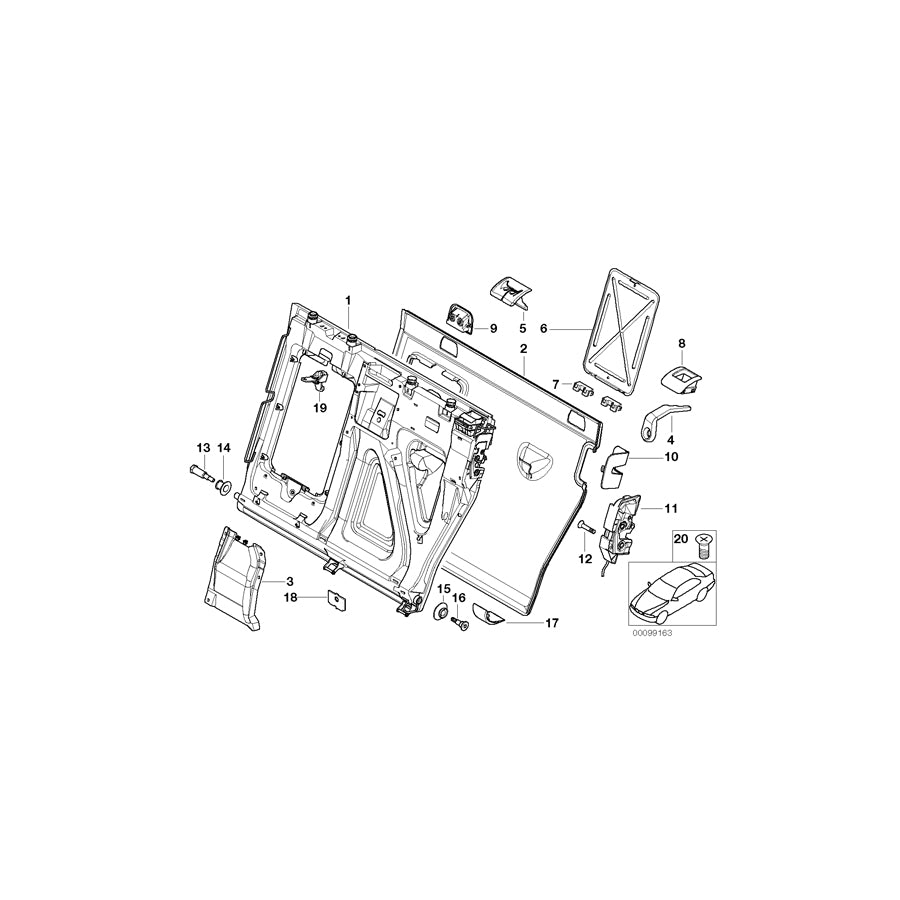Genuine BMW 52207111659 E53 Lock Panel, Left HELLBEIGE (Inc. X5 3.0d, X5 3.0i & X5 4.4i) | ML Performance EU Car Parts