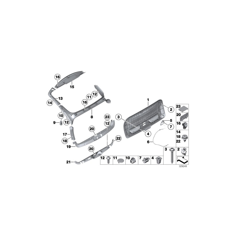 Genuine BMW 51497347360 F07 Covering Cap EVERESTGRAU (Inc. 520d, 535d & 528i) | ML Performance EU Car Parts