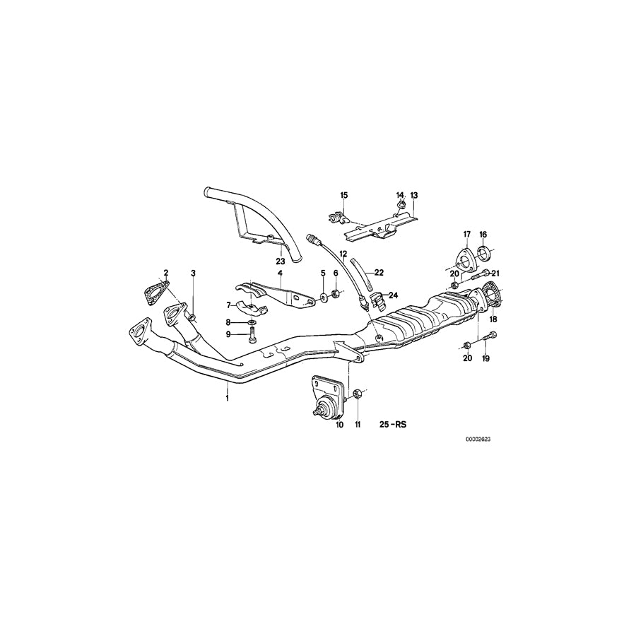 Genuine BMW 18211178246 E28 E24 Exhaust Support (Inc. M535i, 635CSi & 535i) | ML Performance EU Car Parts