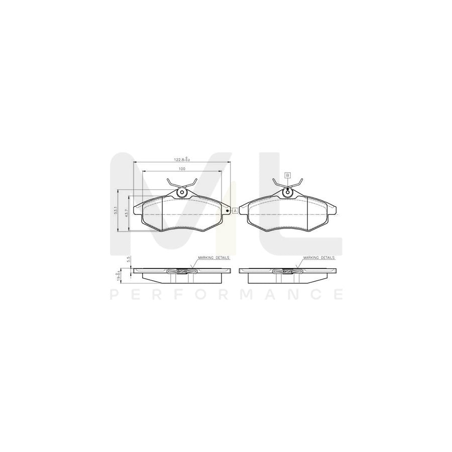 Bosch 0986Tb2420 Brake Pad Set Excl. Wear Warning Contact, With Accessories | ML Performance Car Parts