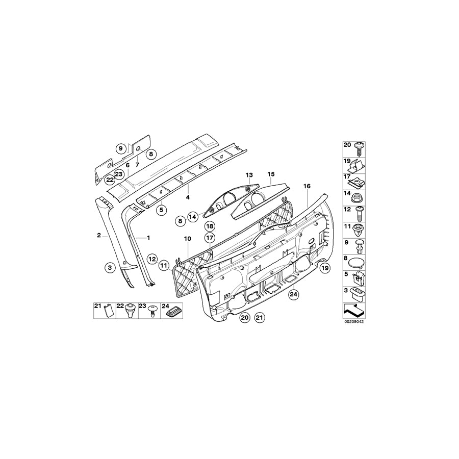 Genuine BMW 51497171039 E61 E61 Cover, Rear Light, Trunk Lid GRAU (Inc. M5, 530xd & 525xi) | ML Performance EU Car Parts