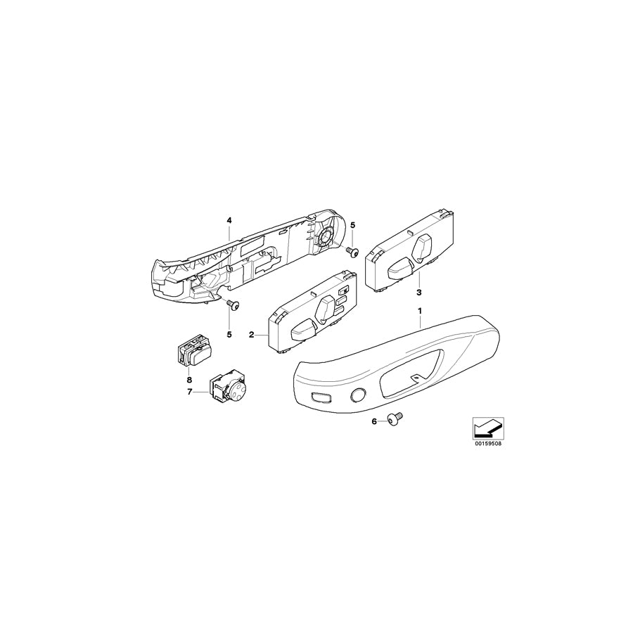 Genuine BMW 52106988160 E93 E93 Support F Right Seat Adjustment (Inc. 330d, 318i & 335i) | ML Performance EU Car Parts