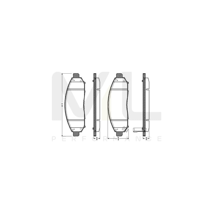 Bosch 0986Tb3054 Brake Pad Set Excl. Wear Warning Contact, With Accessories | ML Performance Car Parts