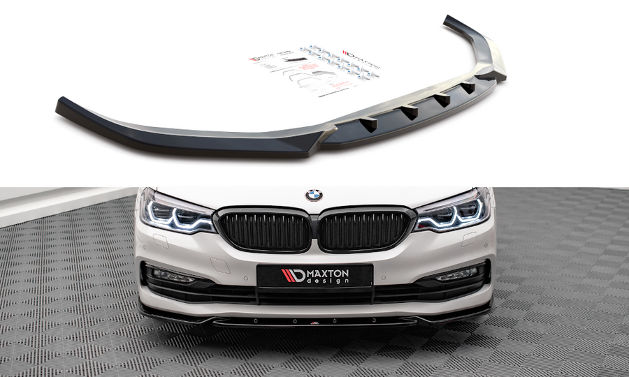 Maxton Design BM-5-G30-FD2T Front Splitter V.2 BMW Series 5 G30 | ML Performance UK Car Parts