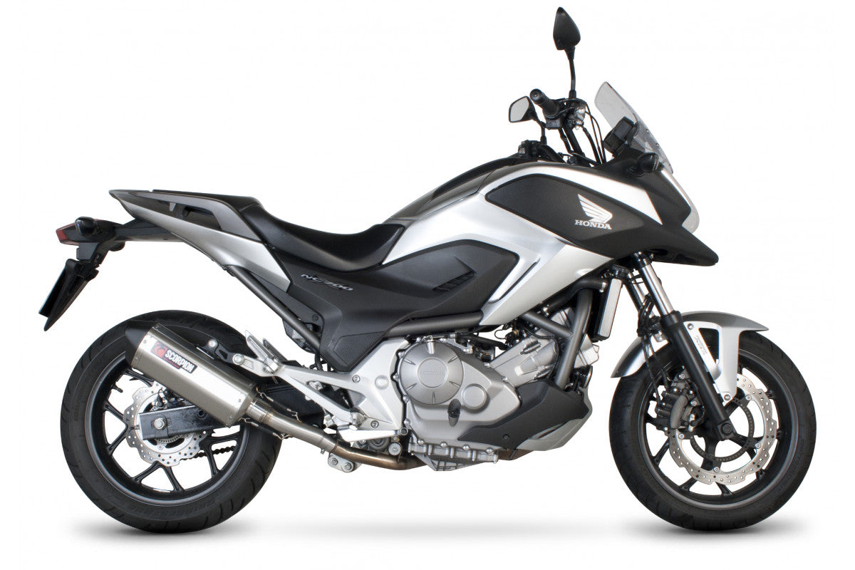 Scorpion RHA155SEO Honda Serket Parallel Slip-On - Brushed Stainless Steel Sleeve (NC700 S / NC700 X) | ML Performance EU EU