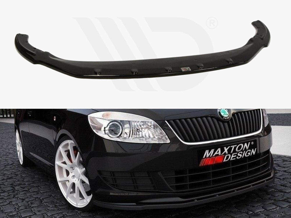Maxton Design SK-FA-2F-FD1T Front Splitter Skoda Fabia Fits | ML Performance UK Car Parts
