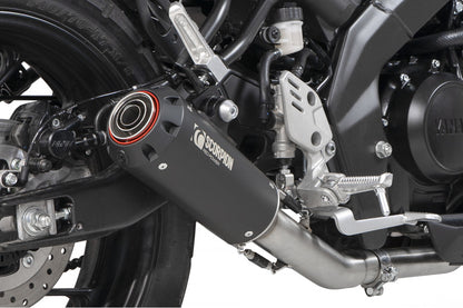 Scorpion PYA117SYSBCER Yamaha XSR-125 Red Power Full System - Black Ceramic Coated Sleeve | ML Performance EU EU