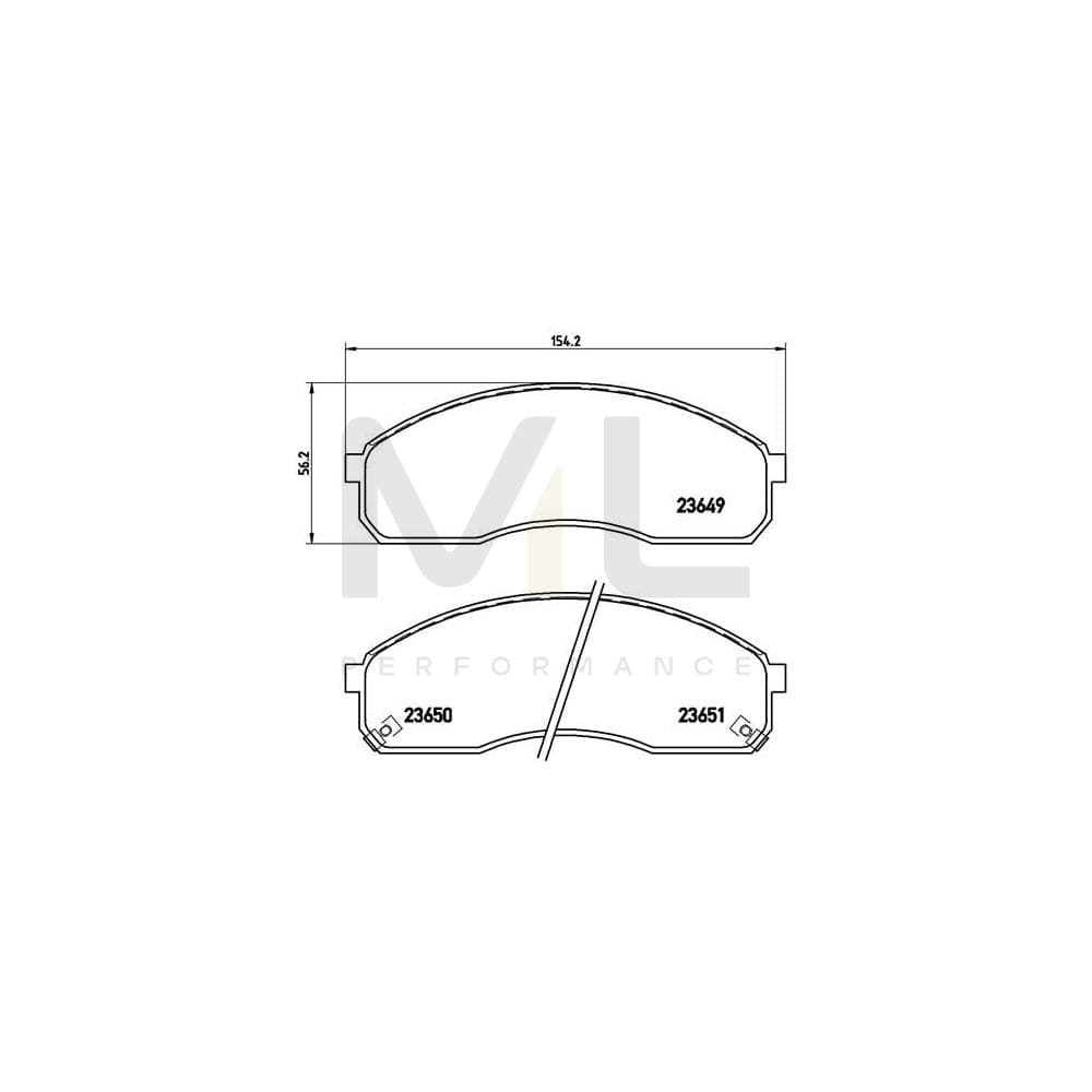 Brembo P 30 012 Brake Pad Set With Acoustic Wear Warning | ML Performance Car Parts