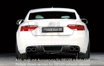 Rieger 00099077 Audi B8 B81 A5 Rear Diffuser 4 | ML Performance EU Car Parts