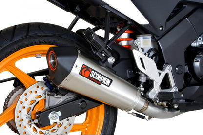 Scorpion RHA151SEO Honda CBR125 R Serket Taper Full System - Brushed Stainless Steel Sleeve | ML Performance EU EU