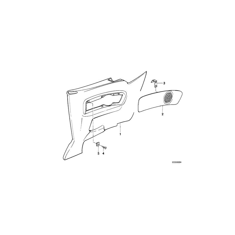 Genuine BMW 51438100631 E30 Center Part Vinyl Left NATUR (Inc. 325i, 320i & 318i) | ML Performance EU Car Parts