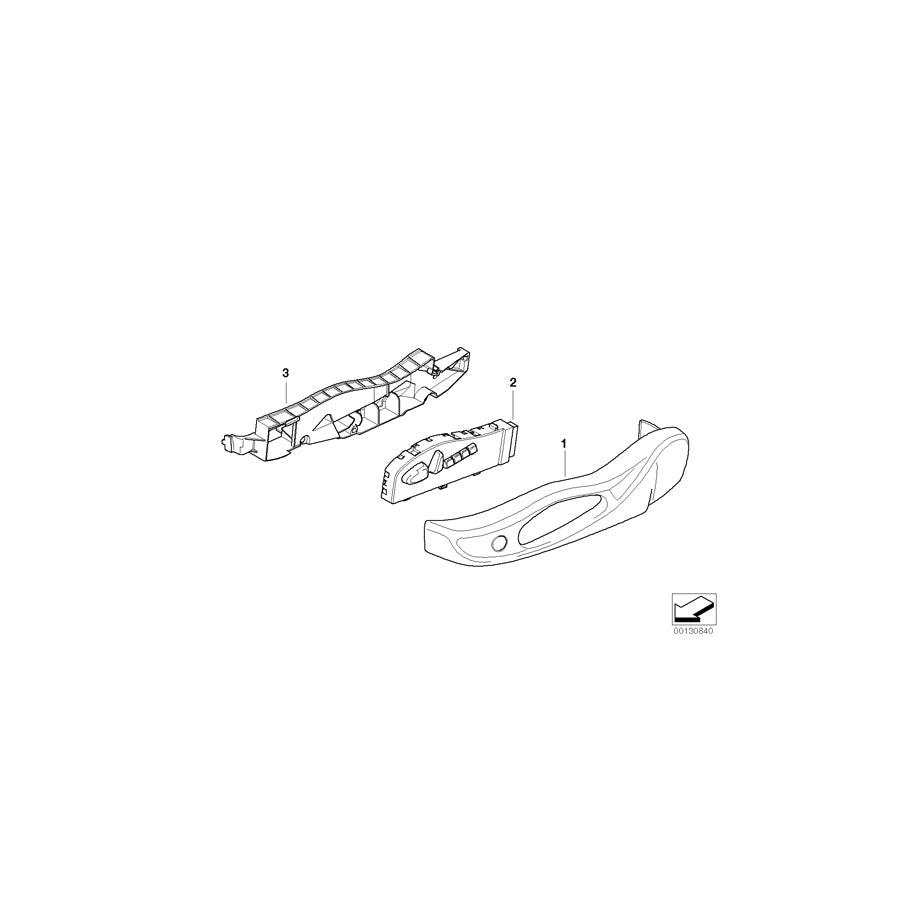 Genuine BMW 52107057707 E63 E63 Trim, Seat Outer Left BASALTGRAU (Inc. 630i, 645Ci & 650i) | ML Performance EU Car Parts