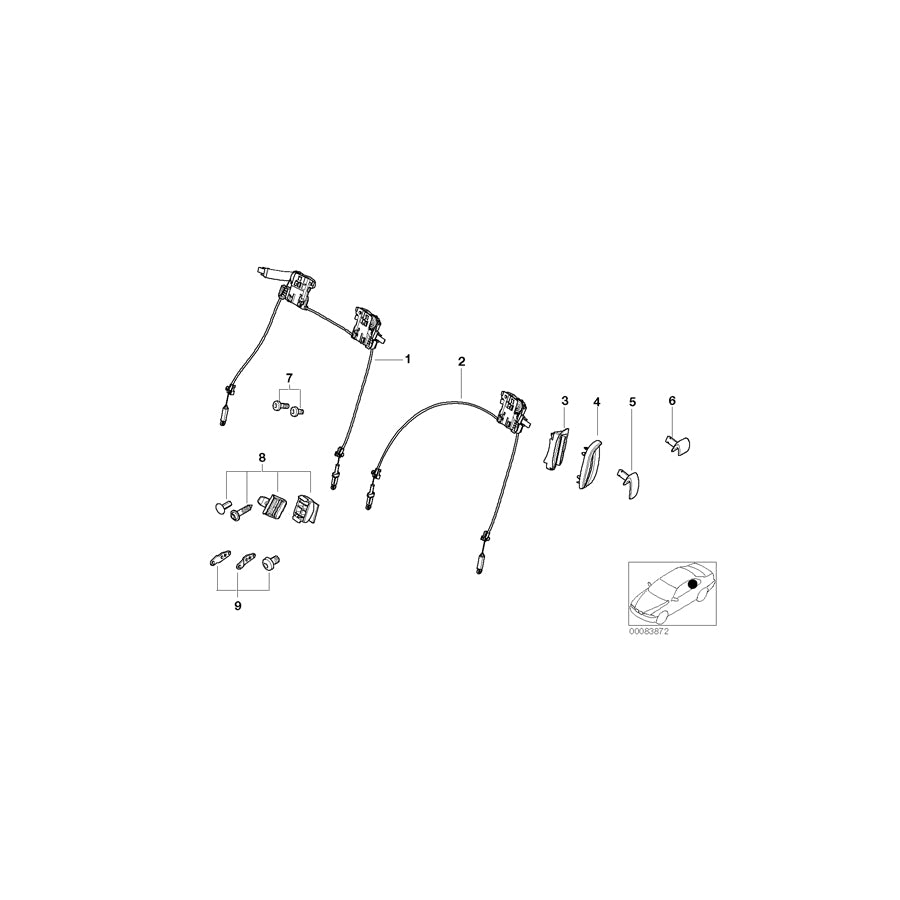 Genuine BMW 52108242839 E46 Covering Left HELLBEIGE (Inc. 318td, 330Cd & 325Ci) | ML Performance EU