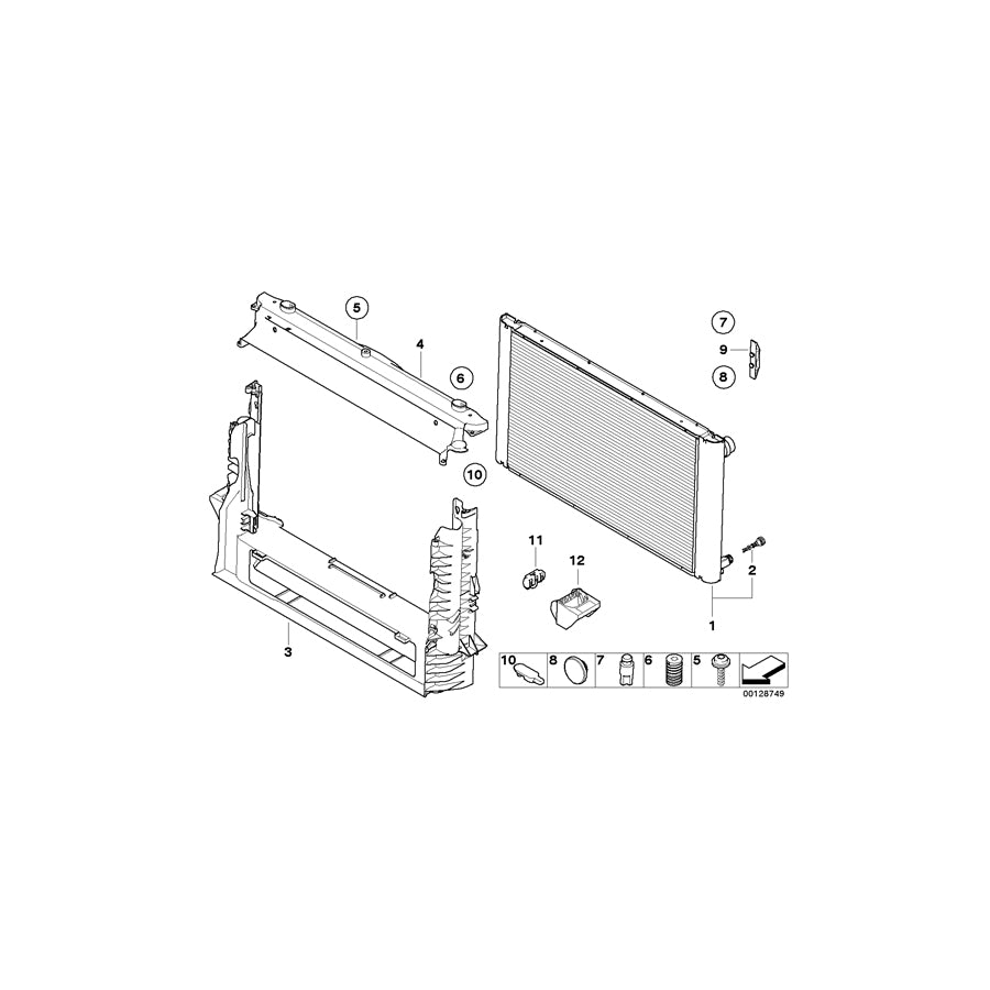 Genuine BMW 17117792832 E60 E61 Radiator (Inc. 530d, 525d & 535d) | ML Performance EU Car Parts