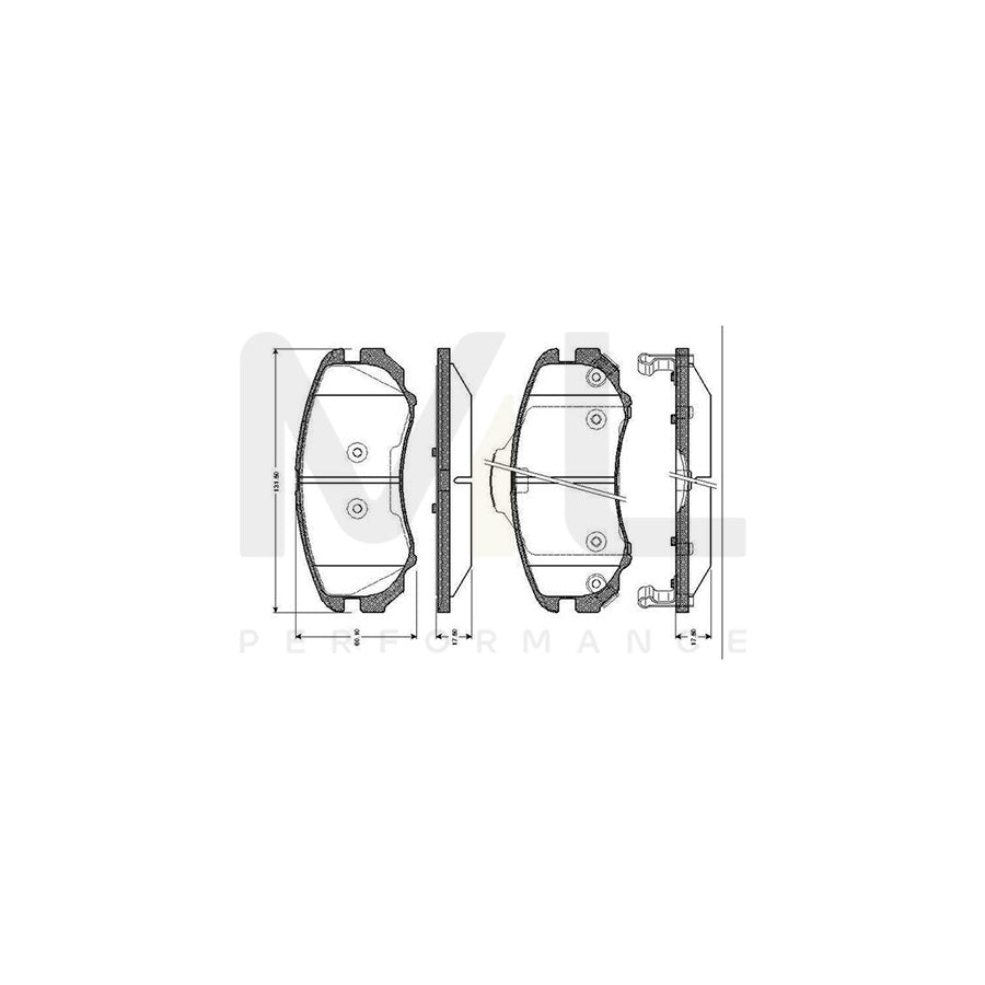 Bosch 0986Tb2429 Brake Pad Set Excl. Wear Warning Contact, With Accessories | ML Performance Car Parts