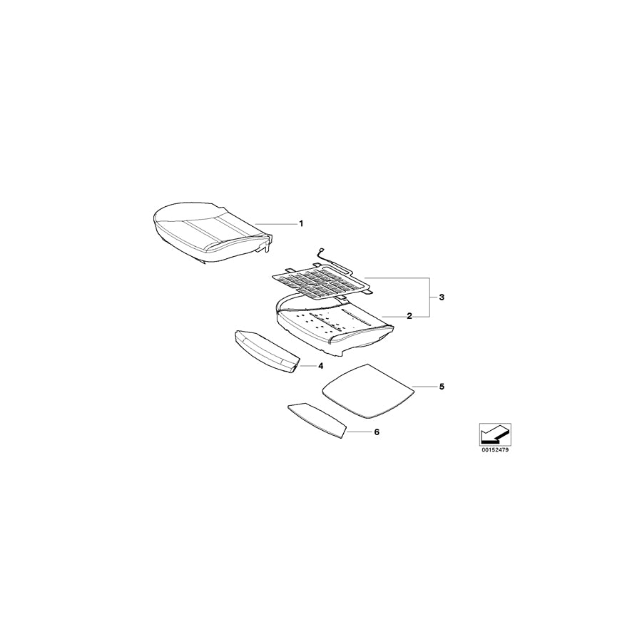 Genuine BMW 52109142352 E66 E61 E60 Comfort Seat Upholstery, Right OC3 (Inc. 530i, M5 & 550i) | ML Performance EU