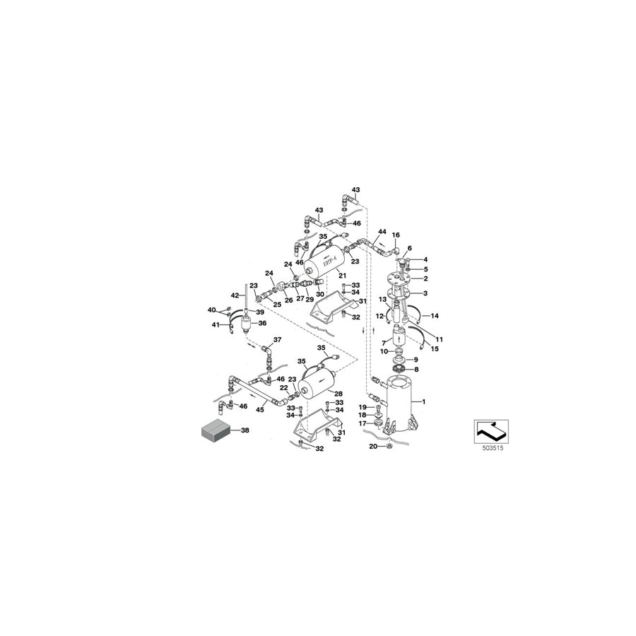 Genuine BMW 12002201277 Classic Holder HNY-3V (Inc. E36 318iS Class 2 & E36 320i STC '95) | ML Performance EU Car Parts